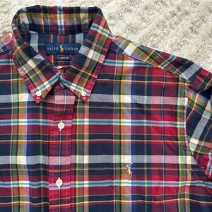 Ralph Lauren NWOT Men's Colorful Plaid Button-Down Shirt